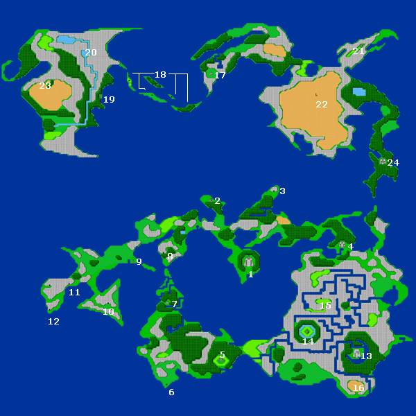 final fantasy nes world map