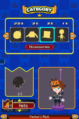 kingdom hearts re: coded avatar menu
