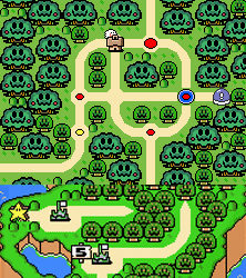 super mario world map Forest of Illusion